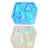 Light and Shadow Keychain Pendant Silicone Molds Hexagonal Cross Holographic Earrings Mold DIY Ornaments Mould Decor