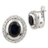 Silver Earrings with Natural Sapphire 2.58ct (0468563)