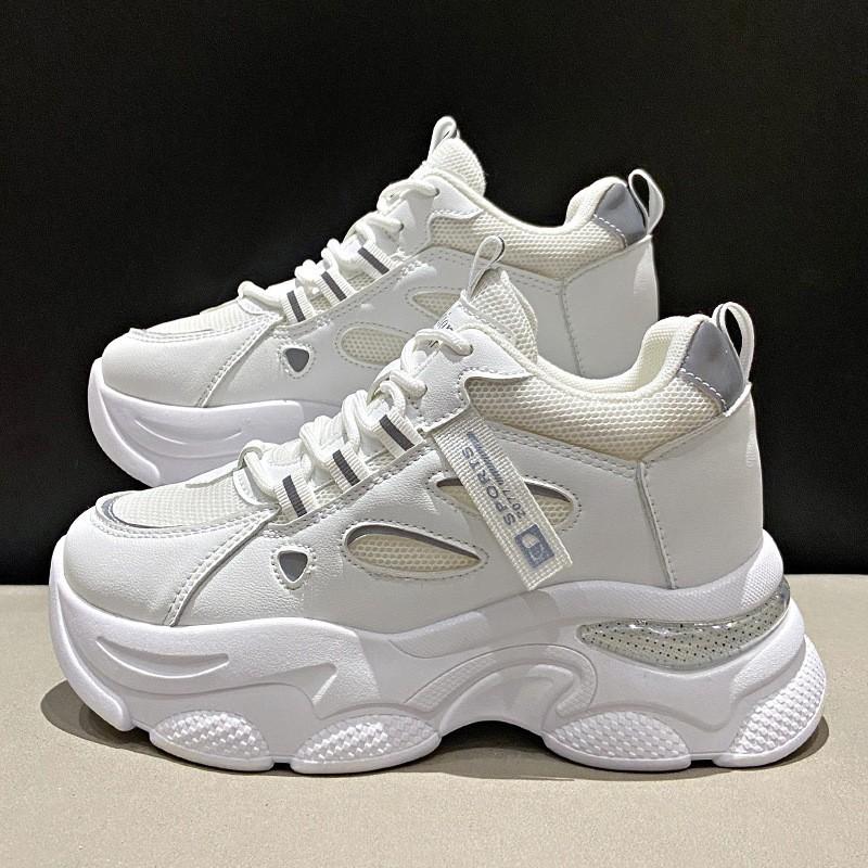 Breathable Chunky Sneakers Women Fashion Thick Sole Platform Sport Shoes for Women Spring Zapatillas De Deporte Tenis Feninino