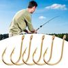 100 шт./кор. металлический рыболовный крючок 3-12# 10 размеров, прочный крючок с зазубринами для ловли пресноводного, соленого окуня, форели, судака, аксессуары для рыбалки