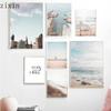 Море, пляж, волна, небо, здание, тростниковые цитаты, настенная живопись на холсте, постеры на скандинавскую тему и принты, настенный декор для гостиной, фотографии