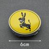 4pcs For Ferrari Donkey Auto Accessories 56mm+60mm Ferrari Donkey Logo Badge Emblem Car Wheel Hub Center Caps Rim Cover Stickers