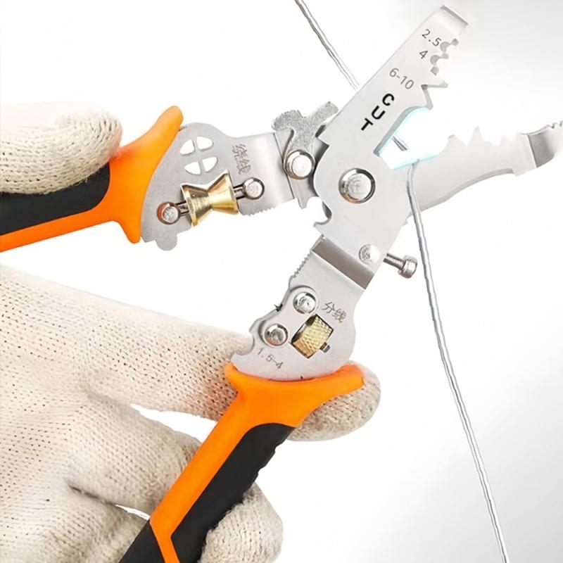 Electrical Crimping Plier Cable Cutter Stripper Crimper With Wire Stripping, Cutting, Crimping Electrician Pliers