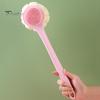 Bath Brush with Extended Handle Double-Sided Enlarged Bath Bubble Mesh Soft Bristle Bath Brush Scrubbing