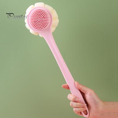 Щетка для ванны с удлиненной ручкой. Двусторонняя увеличенная пузырьковая сетка для ванны. Щетка для ванны с мягкой щетиной.