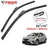 2PCS Wiper Blades For Toyota Prius C 2011-2018 26" 16" Fit Front Windshield Windscreen Window Brushes Cutter Accessories 2014 2015 2016 2017 2018