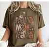 Funny Leopard Letter Mama Flower Print Women's Short Sleeves T-Shirt Loose Casual Summer Outdoor Street Women's Tees Tops