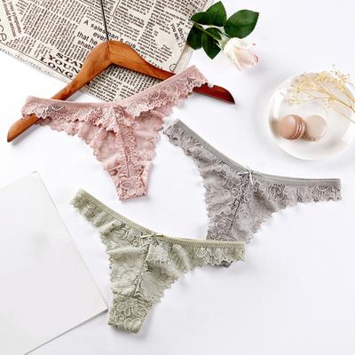 Женские кружевные стринги, сексуальные Т-образные, с низкой посадкой, прозрачные трусики-бикини, бесшовное эластичное нижнее белье, невидимое под одеждой