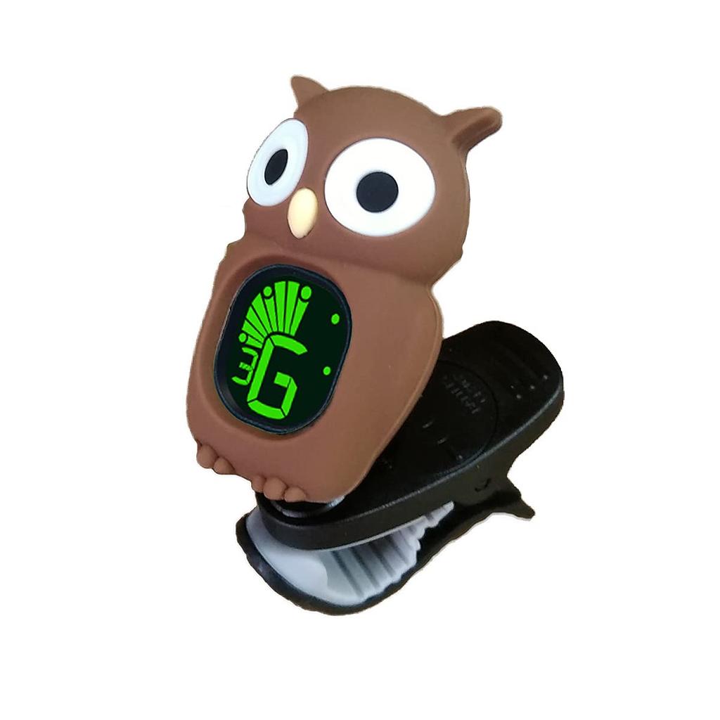 SWIFF Clip-on Tuner, Character Tuner, Owl B7, Brown