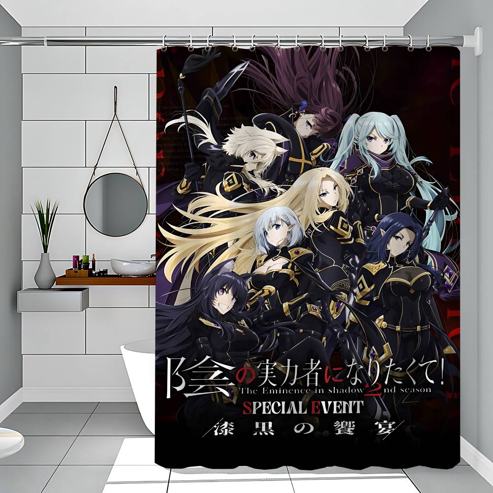 The E-Eminence In Shadow Anime Waterproof Fabric Shower Curtain Bathroom Decoration Curtain Home Hawaiian Style Shower Curtain