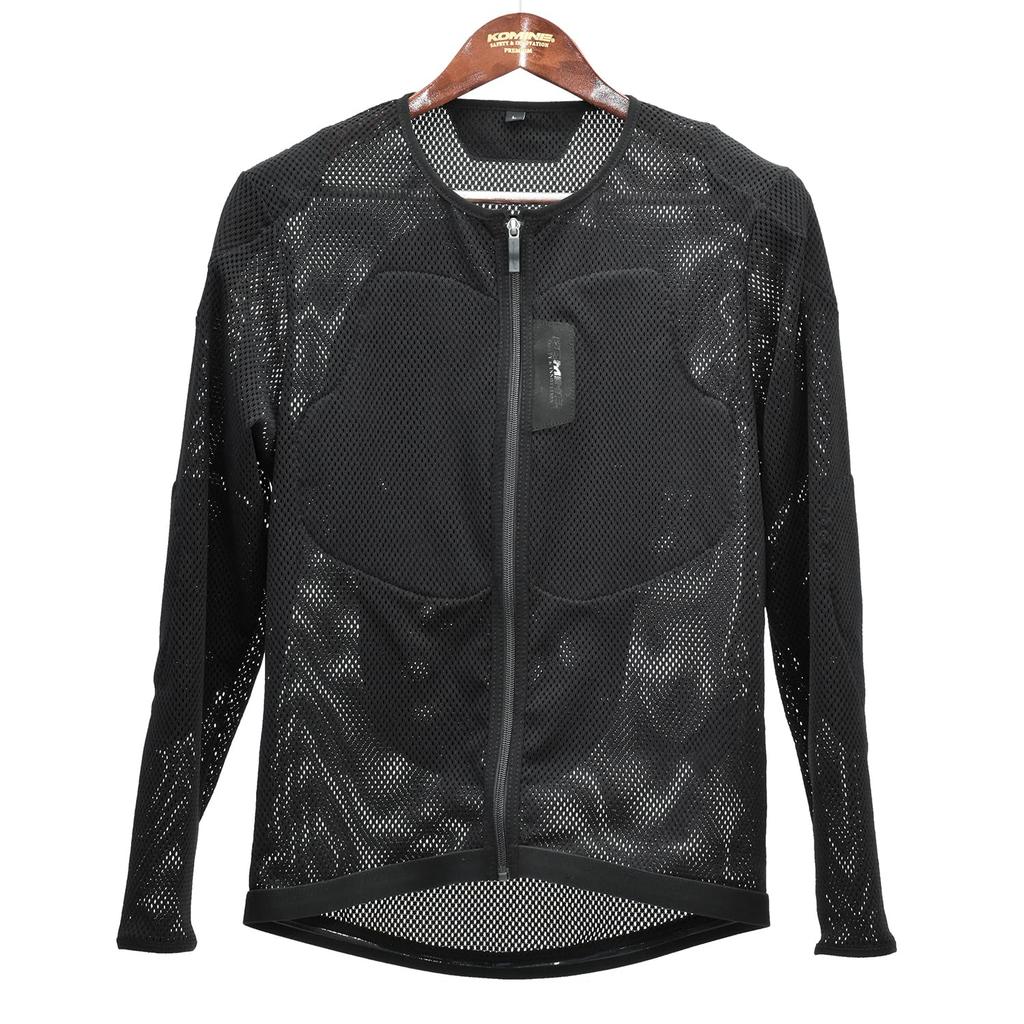 Komine Super Cool Armored Top Innerwear for Size S SK-834 Motorcycles, Black,