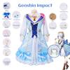 Game  Kamisato Ayaka Cosplay Costume Big Size Ayaka New Outfit Springbloom Missive Dress Hat Wig Halloween Costume