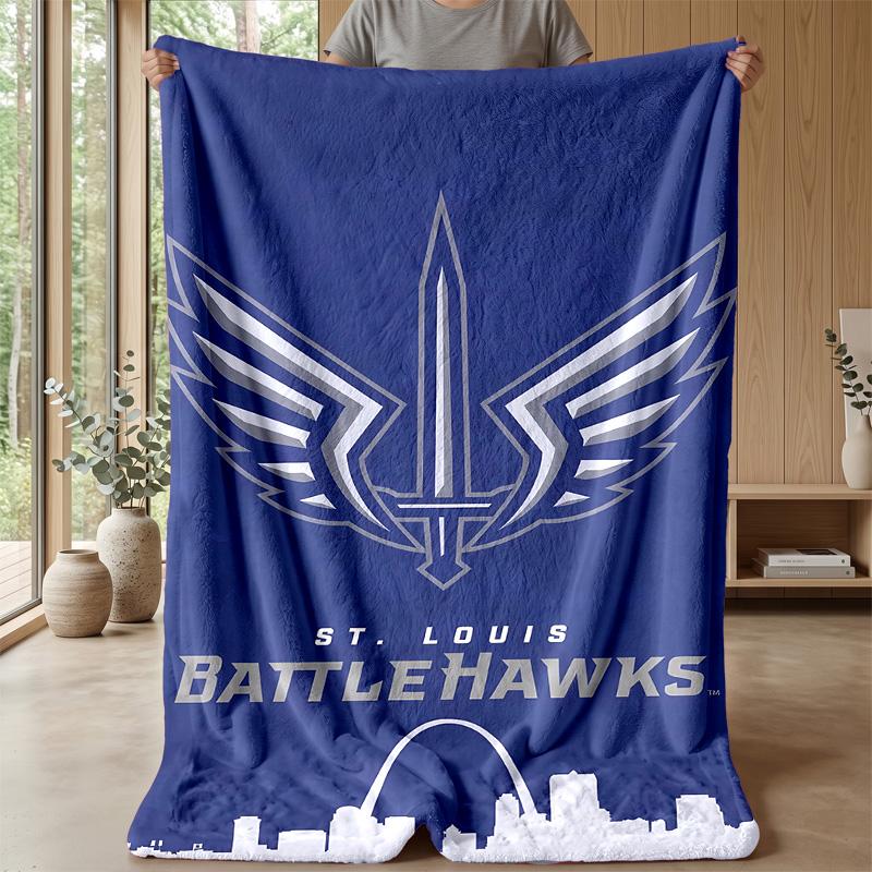 St. Louis BluesPrinted Flannel Blanket Cozy Skin-Friendly Warm Throw for Couch Bed Indoor Daily Use