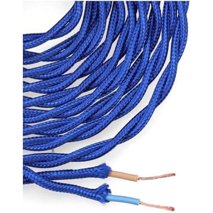 Câbles électriques - EDM - Tressé - Bleu - Utilisation intérieure - Vendu à l'unité
