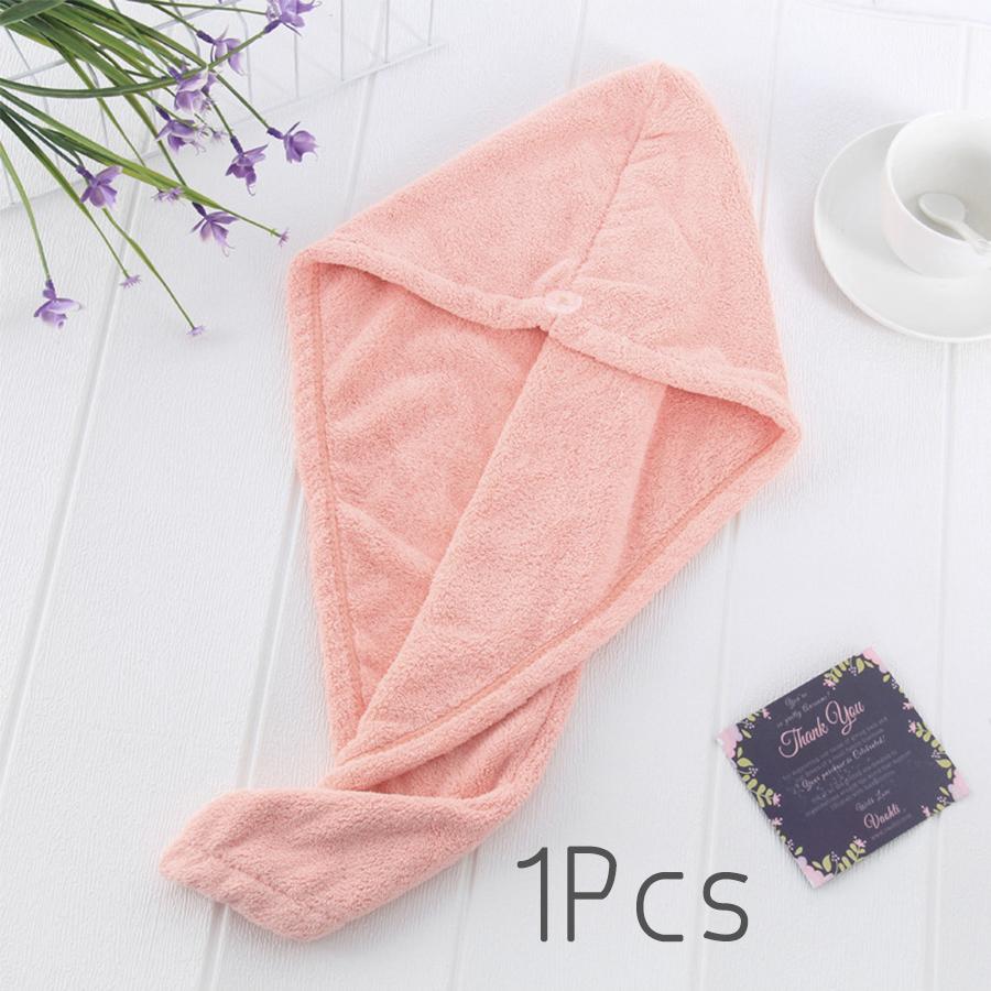 Hair Towels Wrap For Women Fast Drying Hair Turban Super Absorbent Wet Hair Wrap Towel With Button Dry Towel Cap For Bath