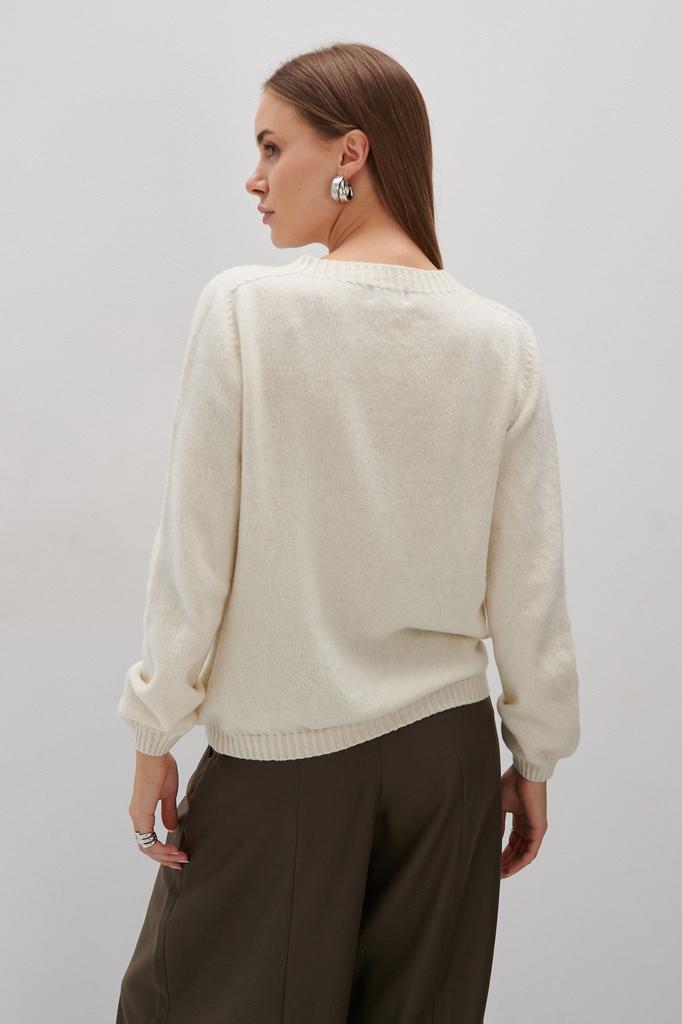 Merino wool sweater elegant flow ecru /
