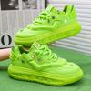 Горячая Распродажа Модные мужские зеленые кроссовки на толстой подошве с массивной платформой Мужские повседневные туфли в стиле хип-хоп Дизайнерские мужские кожаные кроссовки