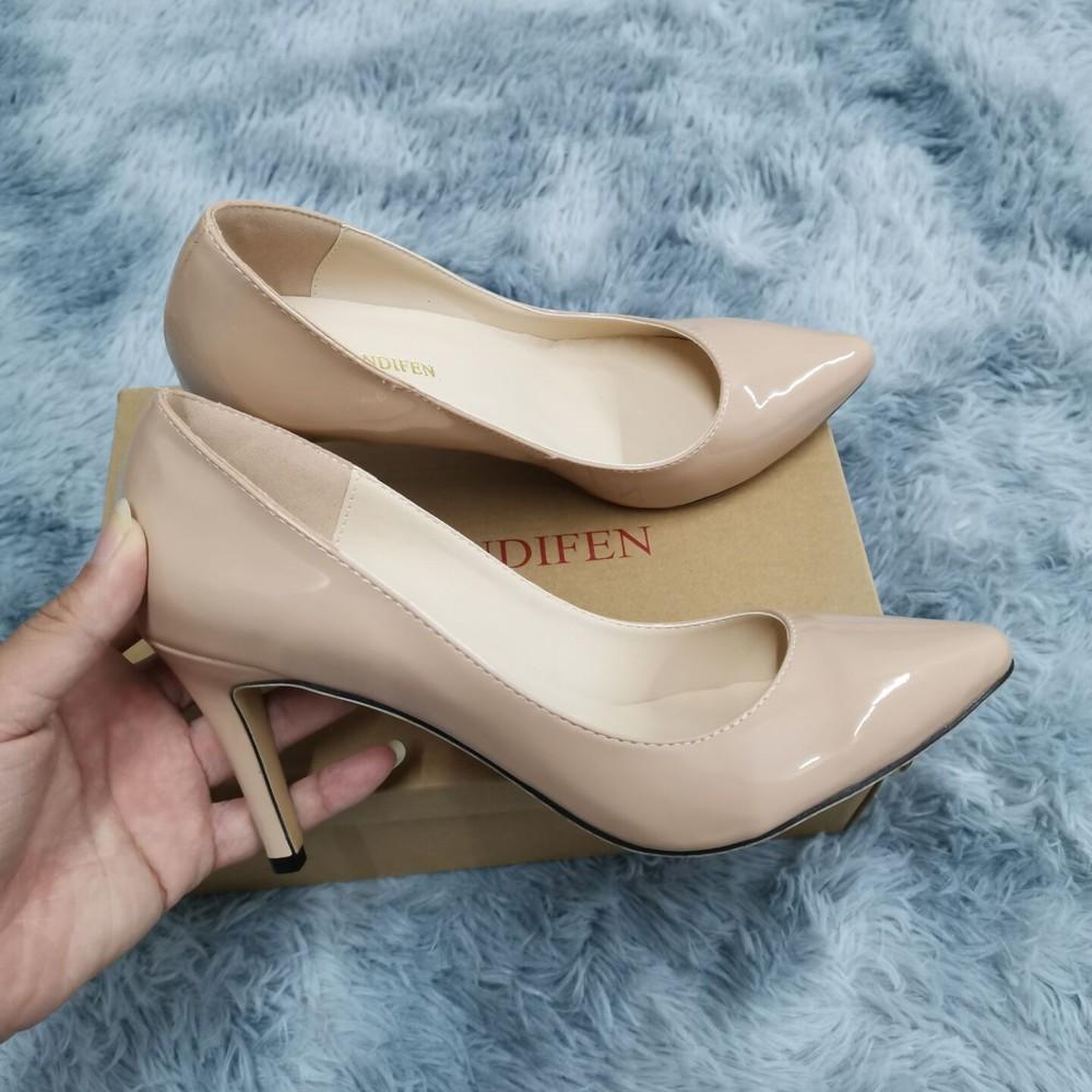 Женские туфли-лодочки OL, сексуальные туфли на высоком каблуке 9 см, женские туфли-лодочки на шпильке с острым носком, сексуальные женские красные свадебные туфли, черный офисный каблук