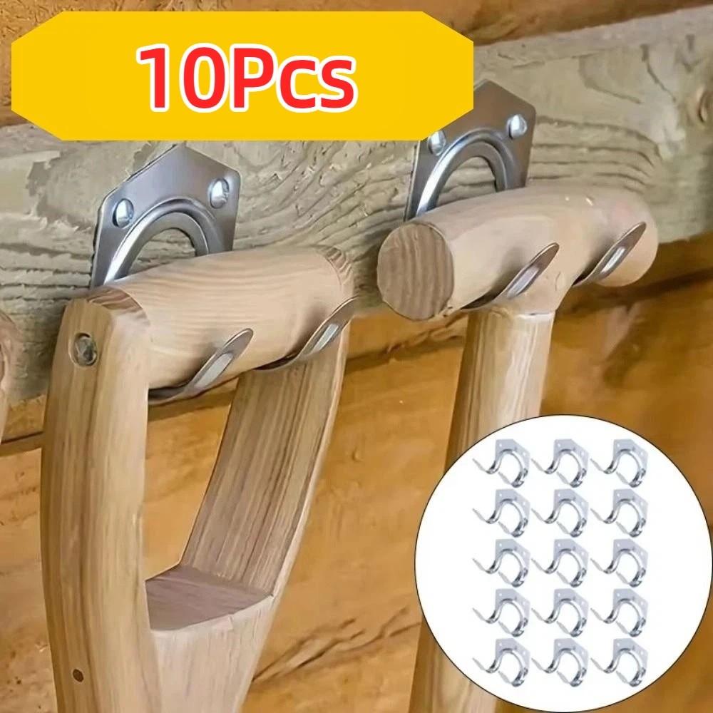 10Pcs Durable Tool Storage Hooks Easy Install Hose Storage Hook Garden Metal Hooks Shed Organizer