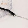 Gothic Choker Necklace Lightweight French Crystal Tassel Metal Necklaces with Adjustable Length for Women