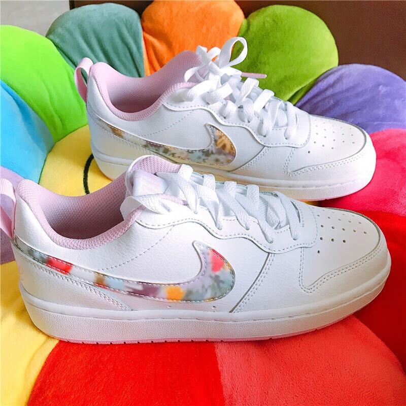 Nike Court Bourough Low 2 SE Floral Swoosh GS CK5426-100