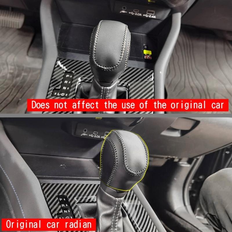 For Subaru Forester 2025 2026 Car leather gear Head Knob handle Gear Shift Collars Handbrake Grip Cover Interior Accessories