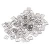 100pcs Sliver Miniature Doll Belt Buckles Metal Rectangle Adjuster  for Clothing DIY