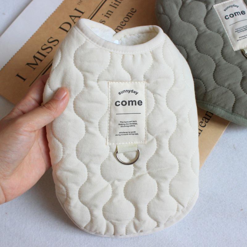 Осенне-зимний хлопковый жилет для маленьких собак и кошек