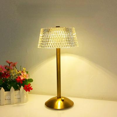 Хрустальные настольные лампы Diamond Retro Led Bar Настольная лампа USB перезаряжаемая защита глаз Ночной светильник для спальни отеля офиса свадьбы