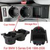 Car Center Console Water Cup Holder Beverage Bottle Holder Coin Tray For Bmw 3 Series E46 318I 320I 98-06 51168217953 Black