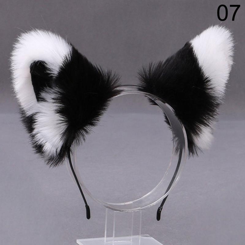 Ободок с меховыми ушками