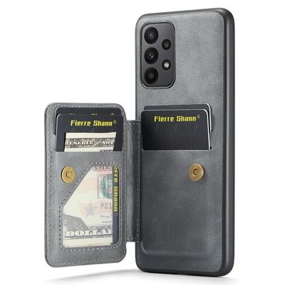 Для Samsung Galaxy A23 4G Чехол Кожа+ТПУ Чехол для телефона Встроенный магнитный держатель Металлическая пластина