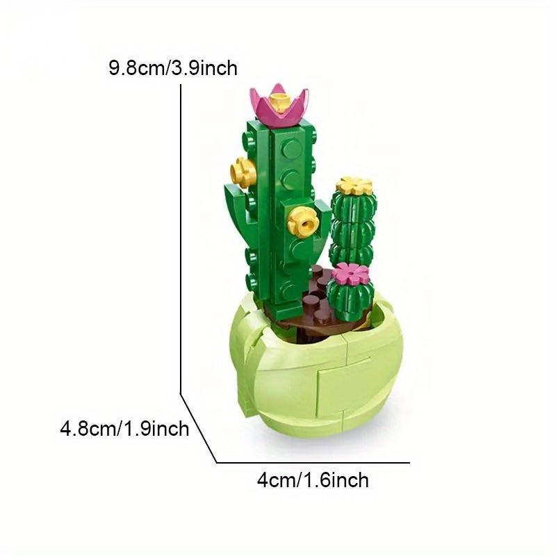 Non-Toxic Plant Bonsai Potted Set Preserved Flower Bouquet Succulent Model Building Blocks Kids Puzzle Diy Toys Bricks Christmas Gifts
