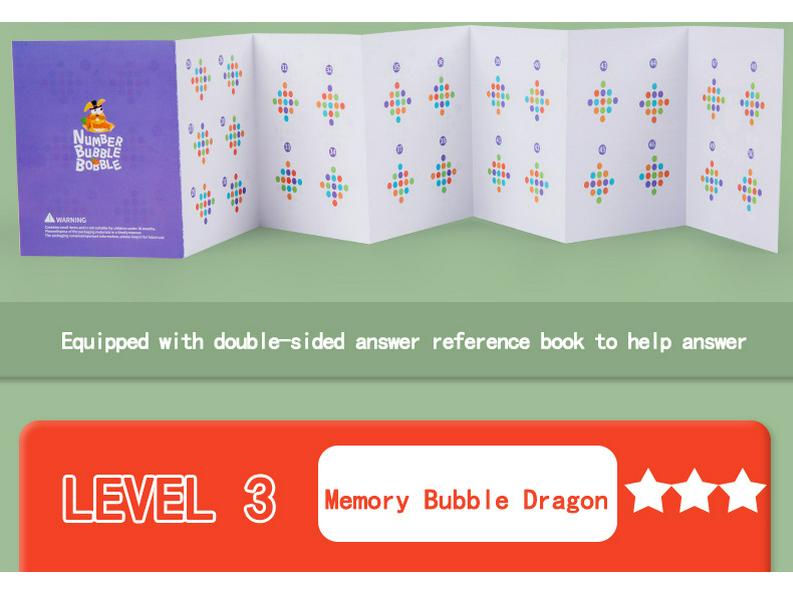 Wooden Bubble Dragon Logic and Memory Training Board for Kids