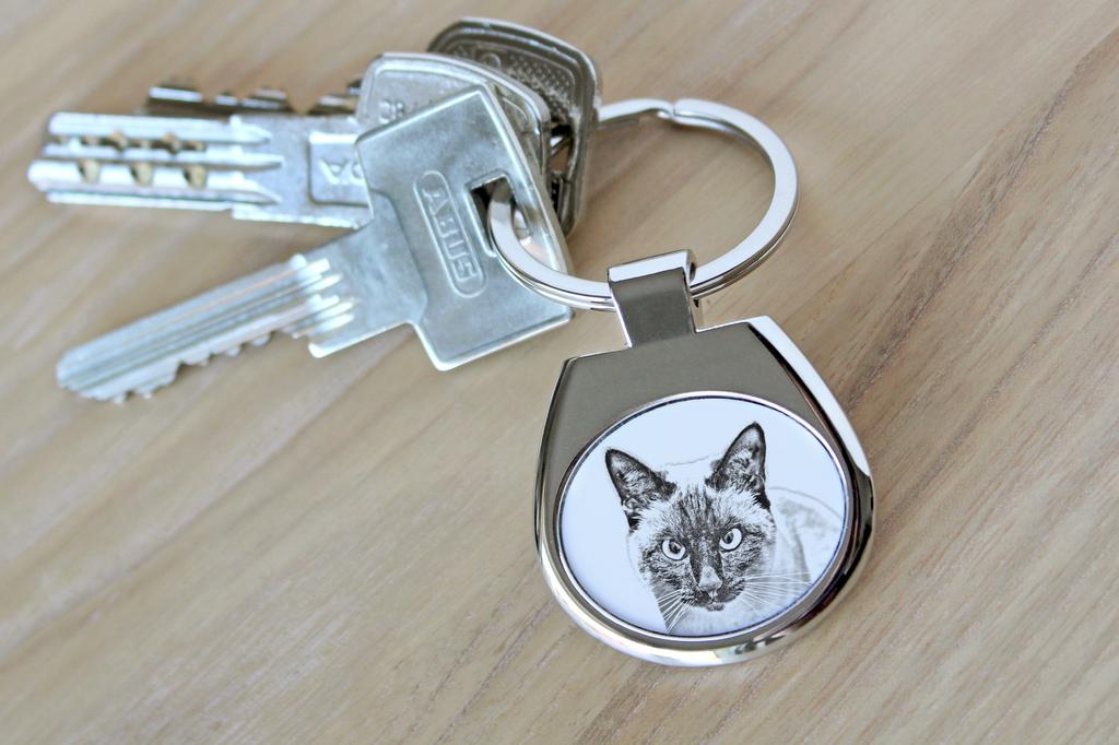 Сиамский - брелок с котом, брелок с принтом, именная подвеска от бренда Art-Dog