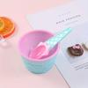 2pcs-New Ice Cream Bowl Spoon Set Durable Children Gifts Lovely Dessert Bowl DIY Ice Cream Tools Icecream Bowl+spoon