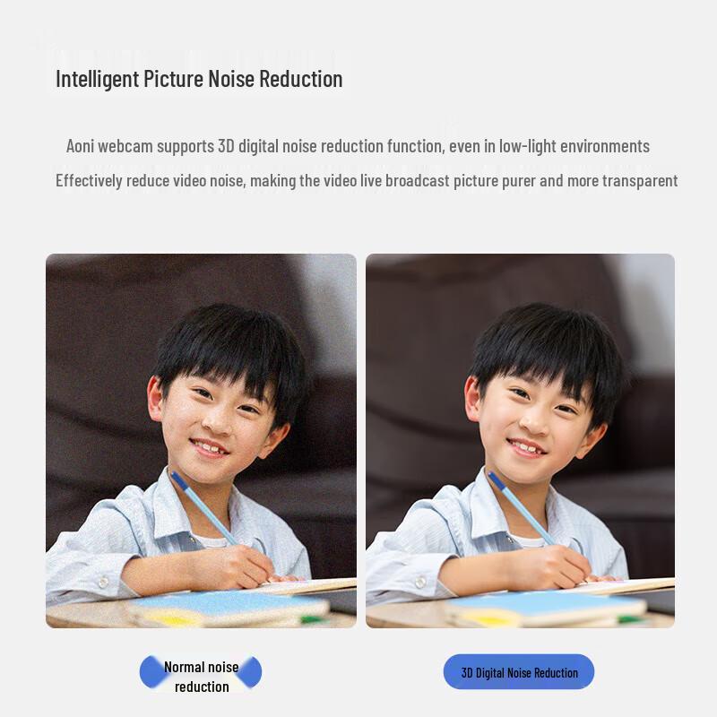 Aoni C39 2K HD USB Webcam with Dual Mics