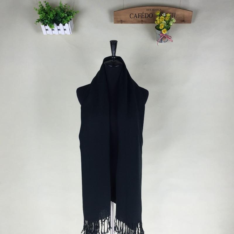 Big Red Club Gift Print OO Embroidery Solid Color Twill Cotton Shawl Scarf Extra Long High Sense