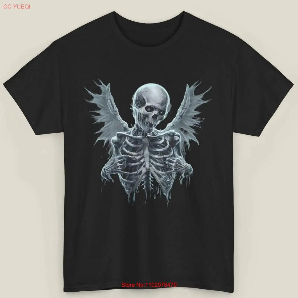 7 Skeleton Rib Vintage T Shirt Cage Retro Gothic vintage Washed Top For Everyday Wear Comfortable Soft Stretched Unisex Casual