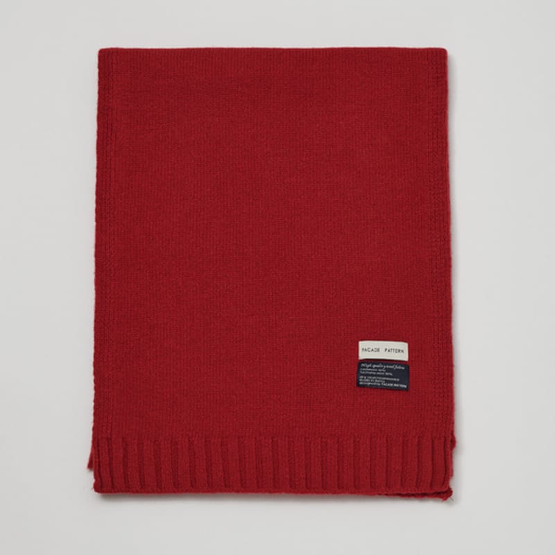 FACADE PATTERN Cashmere Knit Muffler_4 Colors