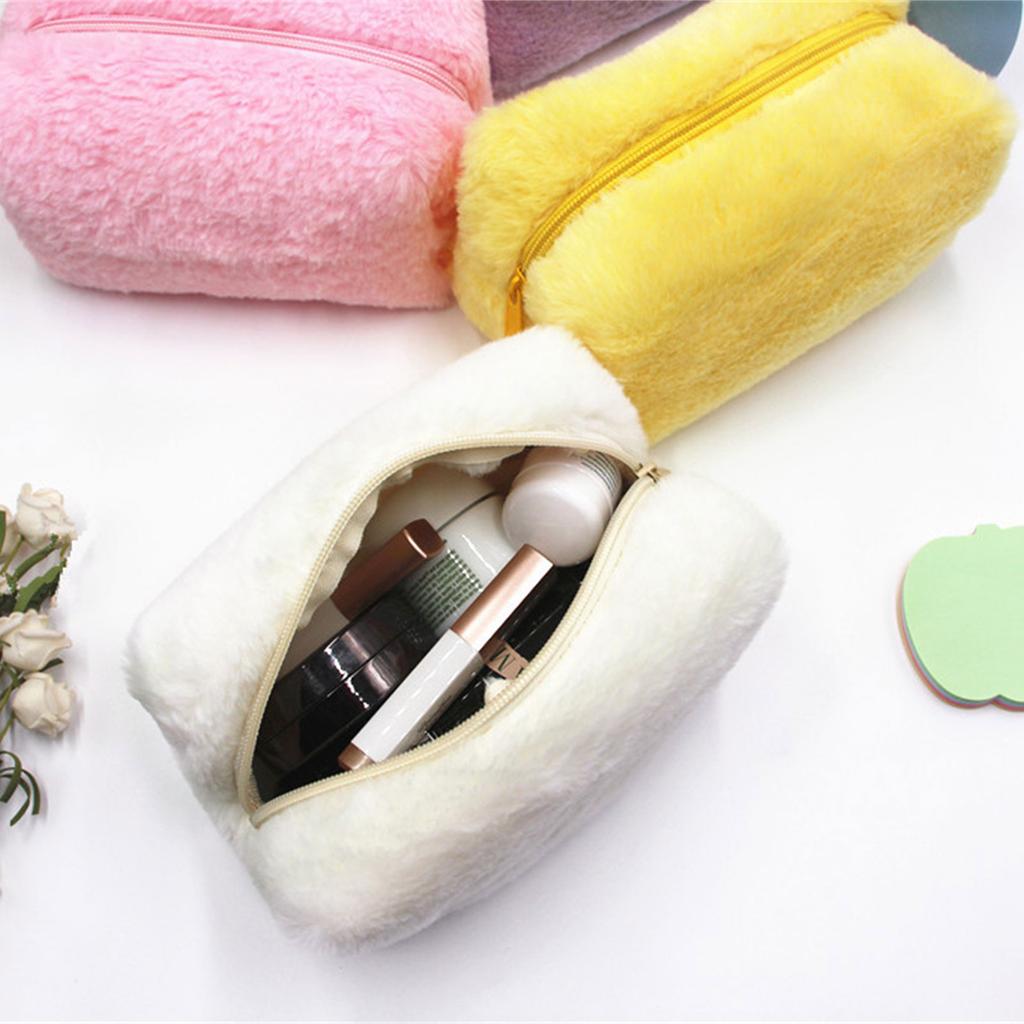 Soft Plush Makeup Pouch With Comfortable Feel Easy Storage Solution for Beauty Fashion Enthusiasts and Quality Seekers