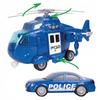 [PACZB] Police Truck with Motor + Helicopter Car LED Sound Z2364