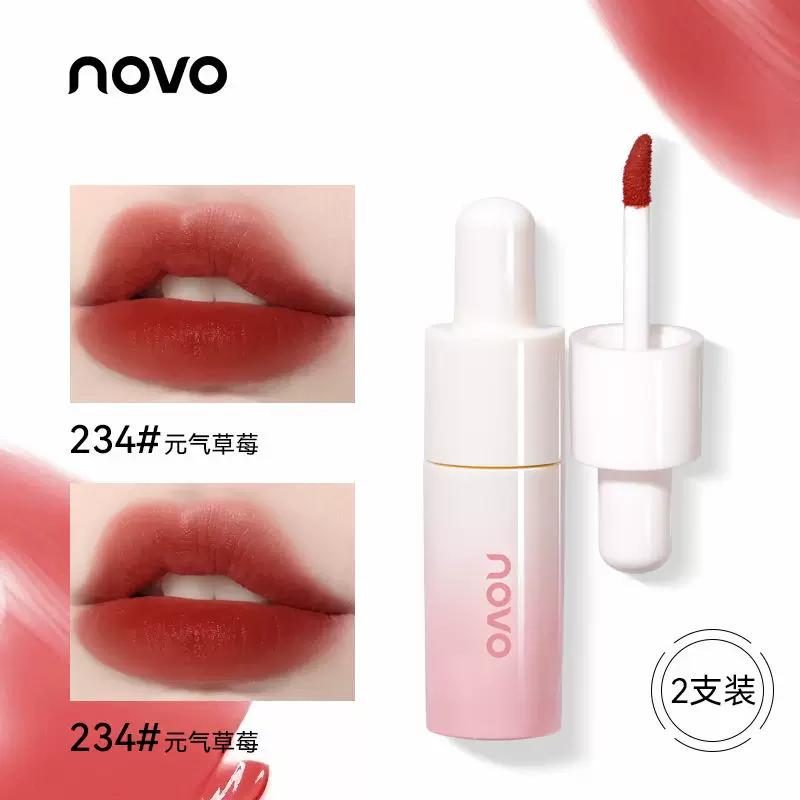 Novo Matte Lip Mud, Lightweight and Natural-Looking, Brightens the Complexion, Long-Lasting Color, Non-Drying, Conceals Lip Lines, Lipstick