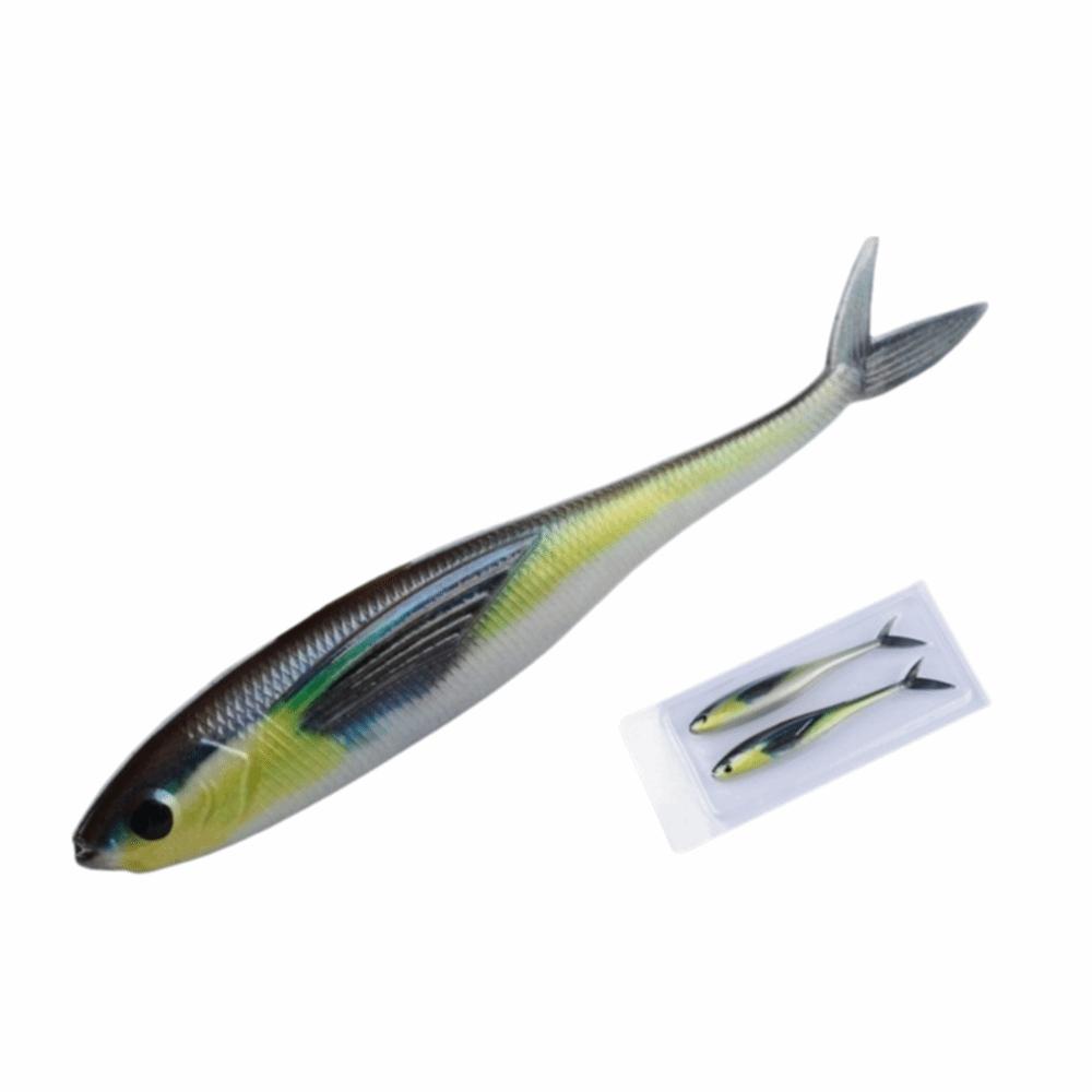 3D Design Soft Fishing Lure 12.5cm Length Scissor Tail Bait 3D Live Fish Lure Sea Fishing