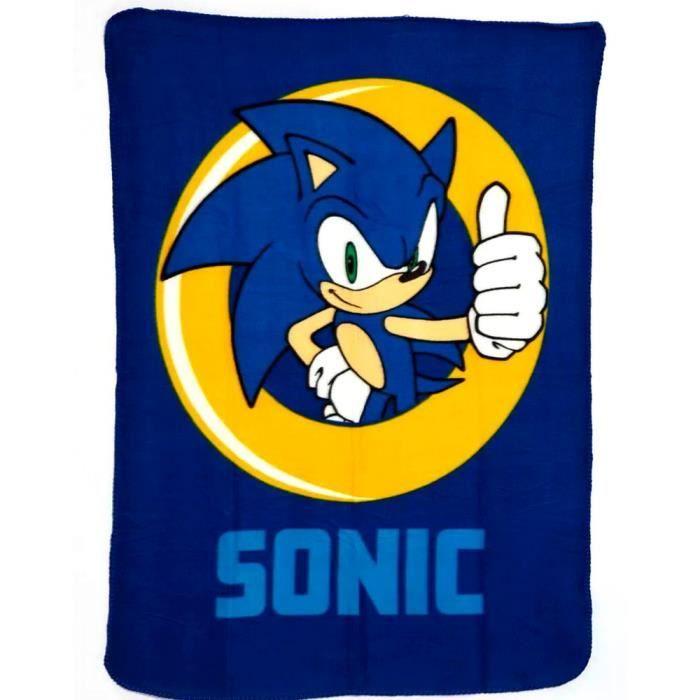 Couverture - GUIZMAX - Plaid polaire Sonic - Blanc - Synthétique - 100x140 cm