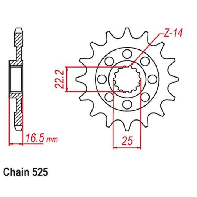 Motorcycle Front Sprocket Pinion For Ducati 749S 796 939 Hypermotard 820 821 Hyperstrada 848 Evo streetfighter 992 sport touring