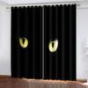 3D Custom Printed Black Cat Eyes Kids Children's Shading Blackout Curtain for Bedroom Living Room Hook Decorative