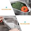 Triangle Drain Basket: Triangle Filter Basket - Stainless Steel Sink Basket - Kitchen Sink Sponge Holder Strainer Fruits Washing Basket Refrigerator