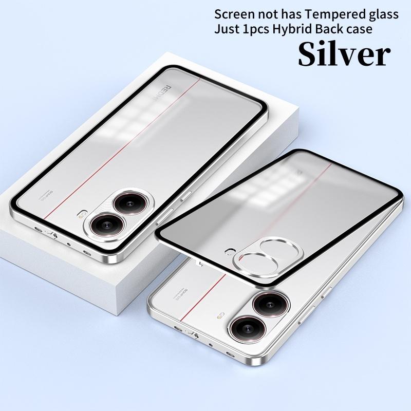 Elastic Snap Magnetic Metal Bumper Frame Case For Xiaomi Poco X7 Pro / Redmi Turbo 4 Pro / Turbo 4 Clear Matte Back Cover