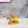 Подсвечник для чайных свечей в виде оленя для домашнего декора, алюминиевый подсвечник для декоративных предметов для дома, гостиной и настольных украшений
